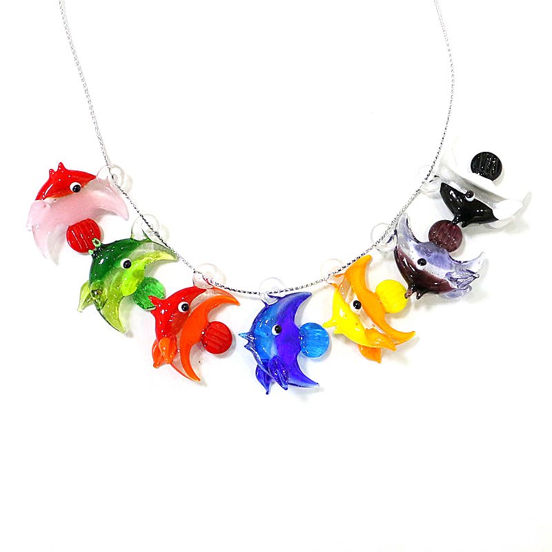 Aquarium Fish Marine - 2pcs Mini Fish Glass Pendant Cute