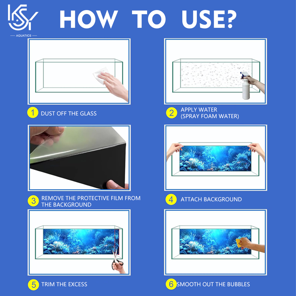 Aquarium Background Sticker 80 - Aquarium Fish Wallpaper ulasan dan harga
