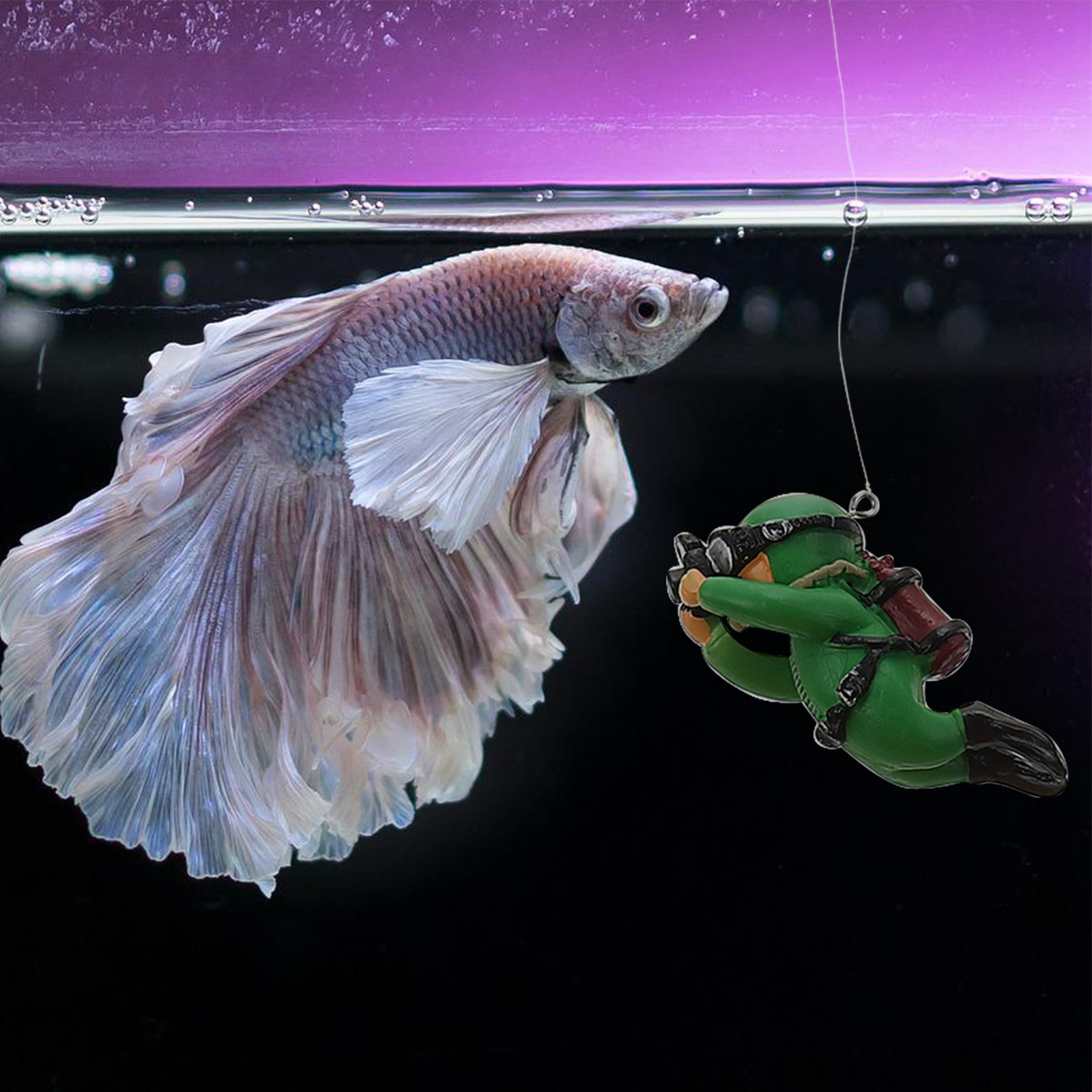 Fish Tank Floating Diver Decor - Aquarium Fish Low Maintenance ulasan dan harga