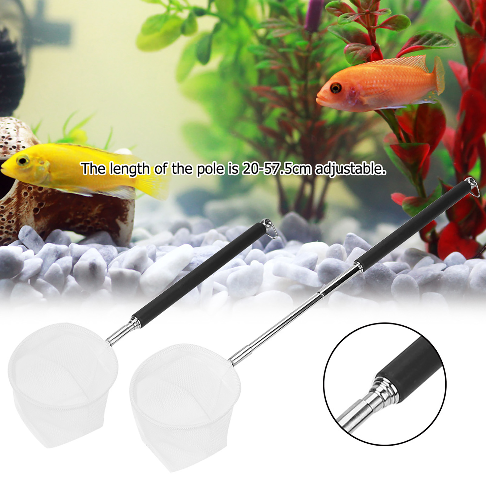Adjustable Aquarium Fishing Ne - Aquarium Fish Net Small ulasan dan harga