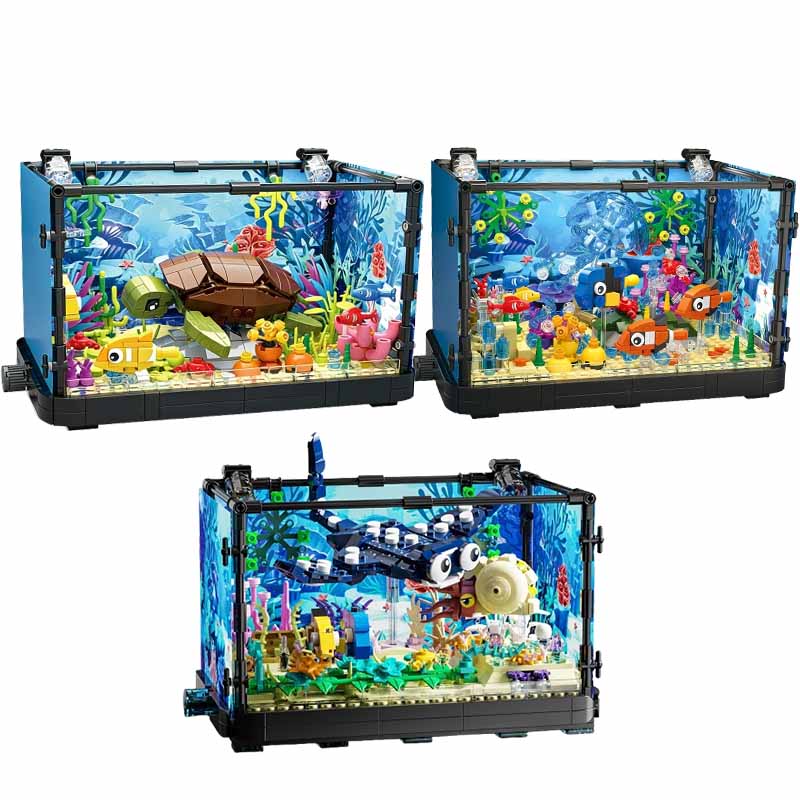 Fish Tank Building Block Set w - Aquarium Fish Breeding ulasan dan harga