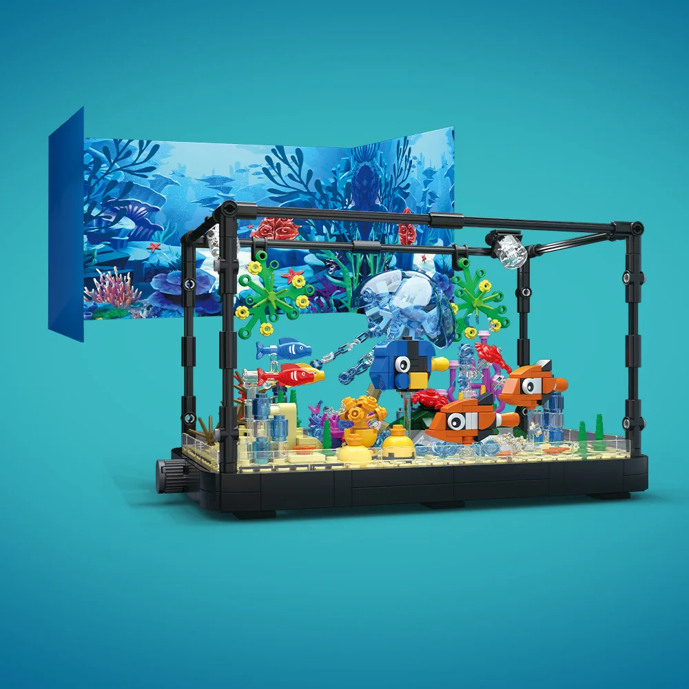 Fish Tank Building Block Set w - Aquarium Fish Breeding ulasan dan harga