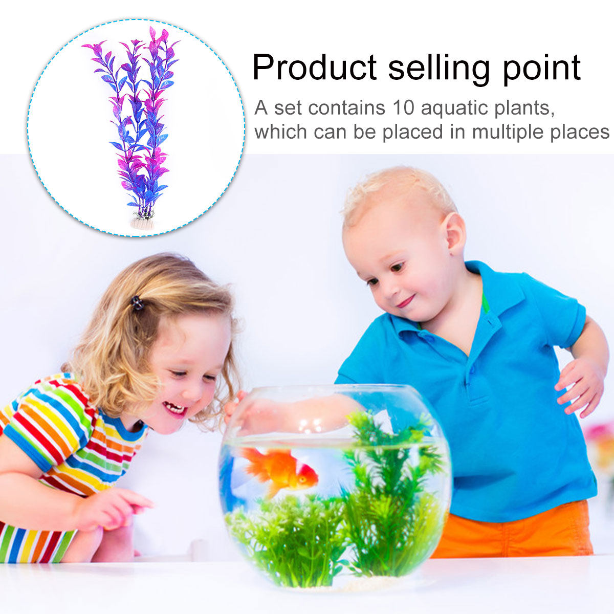 10Pcs Fake Aquatic Plants Set  - Aquarium Fish Low Maintenance ulasan dan harga