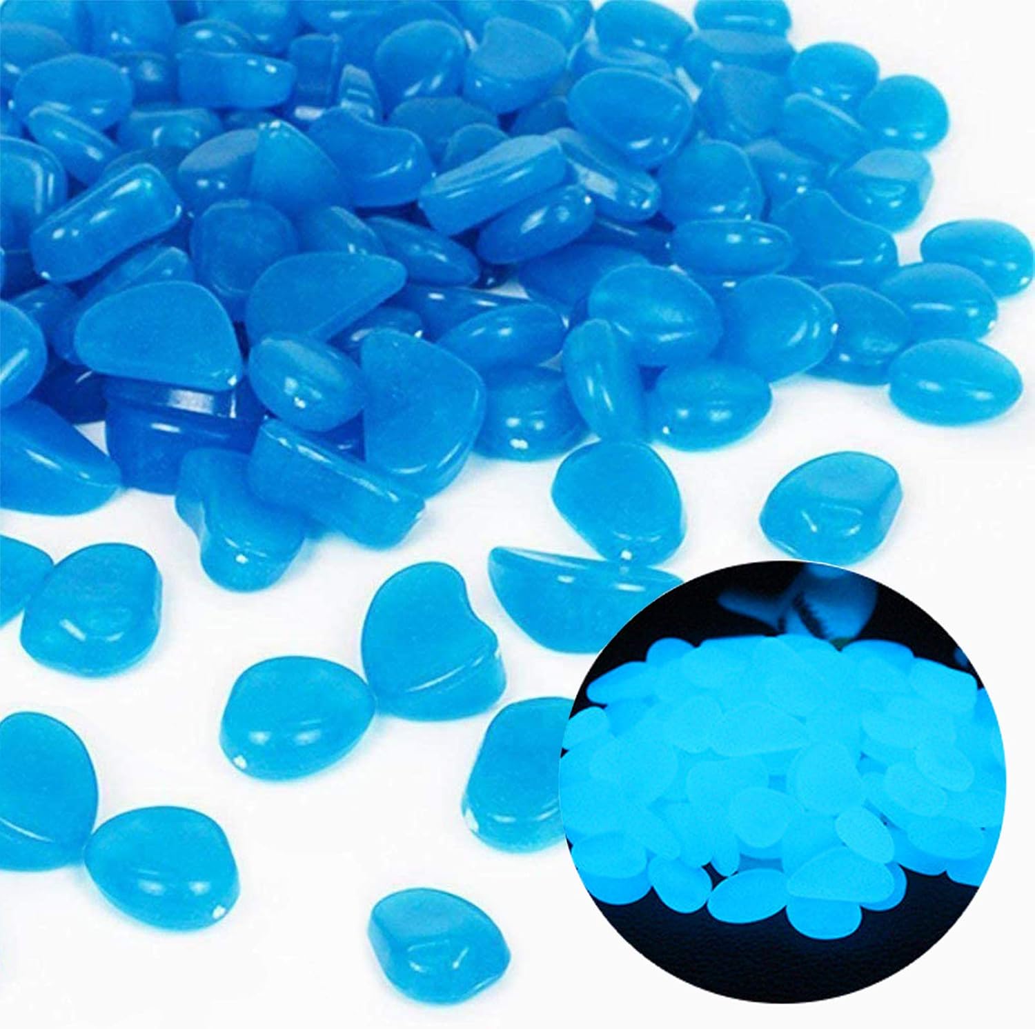 Fish Tank Rocks Glow Blue Pebb - Aquarium Fish Breeding ulasan dan harga