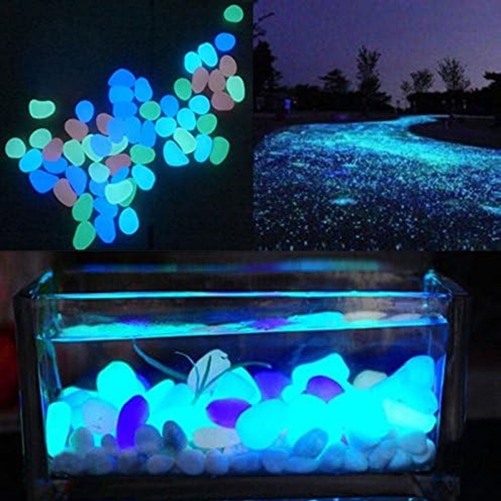 Fish Tank Rocks Glow Blue Pebb - Aquarium Fish Breeding ulasan dan harga